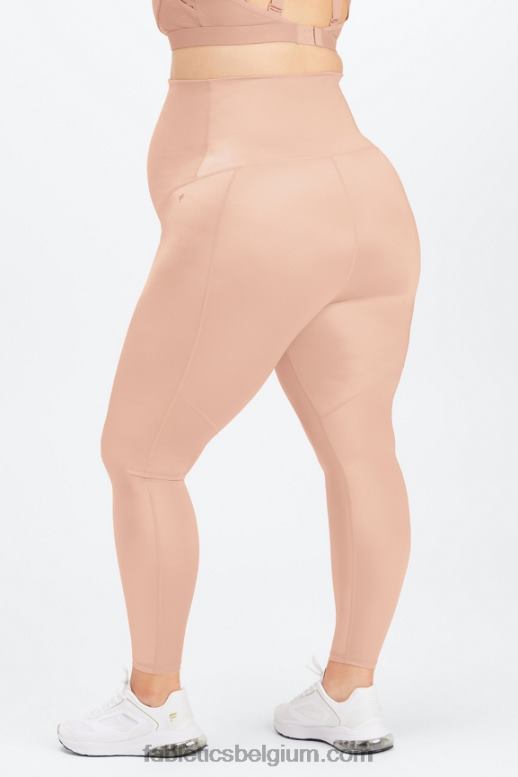 roze tint glans vrouwen glanzende hoog getailleerde zwangerschapslegging Fabletics LH20J1180