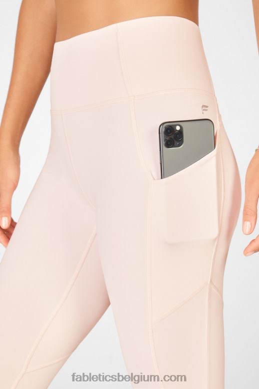 roze vorst vrouwen oasis pureluxe twist 7/8 legging met hoge taille Fabletics LH20J1148