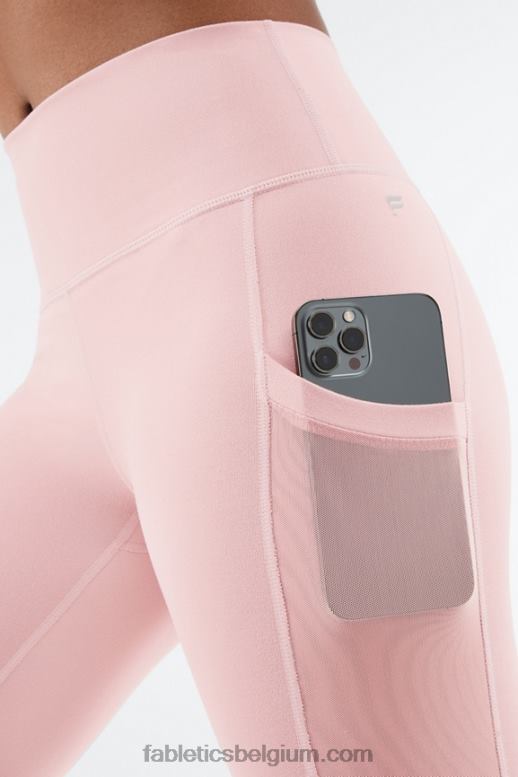 rozenbloem vrouwen powerhold capri met hoge taille voor onderweg 46 Fabletics LH20J775