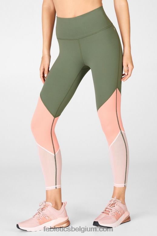 safari/bloesem/parelroze vrouwen zone hoge taille 7/8 Fabletics LH20J1055