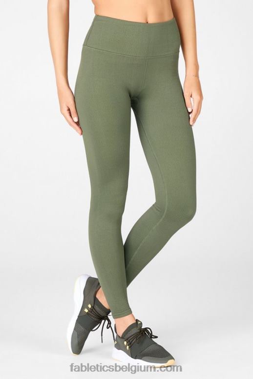 safari/peer vrouwen naadloze riblegging met hoge taille Fabletics LH20J1297