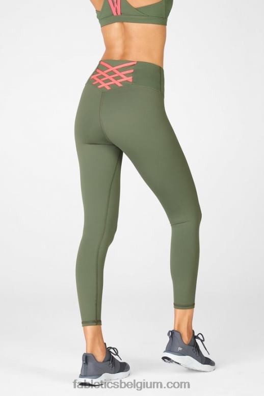 safari/woestijnroos vrouwen boost powerhold hoog getailleerde 7/8 legging 61 Fabletics LH20J854