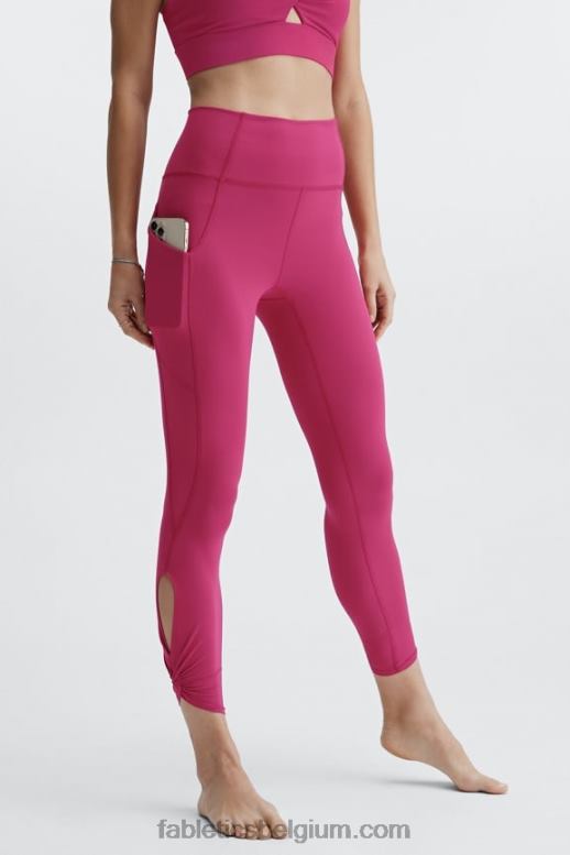 sangria vrouwen oasis pureluxe twist 7/8 legging met hoge taille Fabletics LH20J1142
