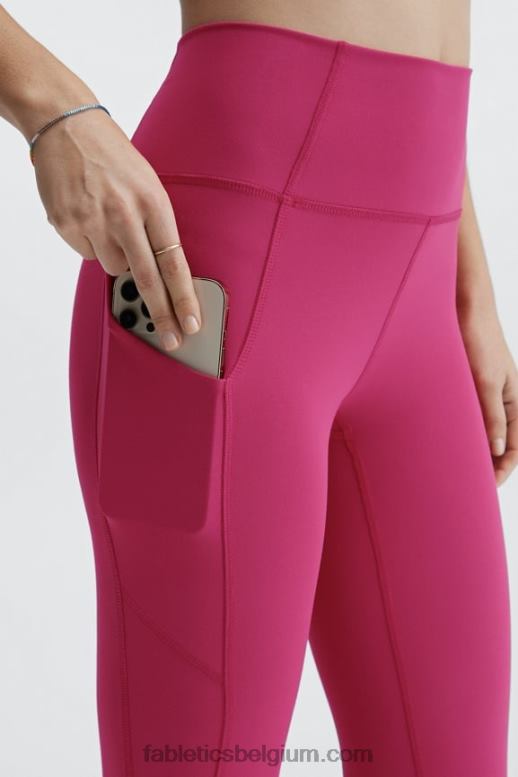 sangria vrouwen oasis pureluxe twist 7/8 legging met hoge taille Fabletics LH20J1142