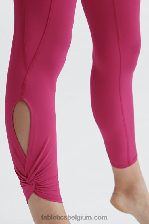 sangria vrouwen oasis pureluxe twist 7/8 legging met hoge taille Fabletics LH20J1142