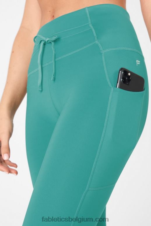 sereniteit/zacht grenen vrouwen hoog getailleerd ultra cool glanspaneel Fabletics LH20J1328