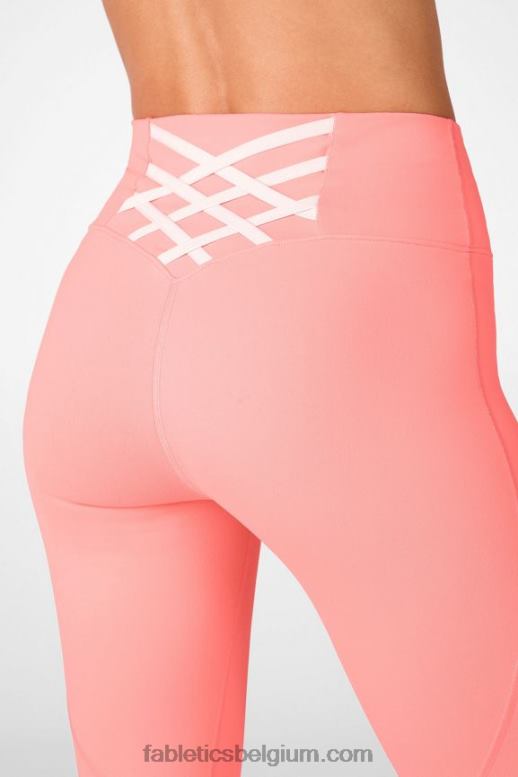 sorbet/zeeschelp vrouwen boost powerhold hoog getailleerde 7/8 legging 60 Fabletics LH20J853