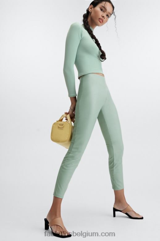 stoffige tuin vrouwen Vegan leren legging met hoge taille Fabletics LH20J1129