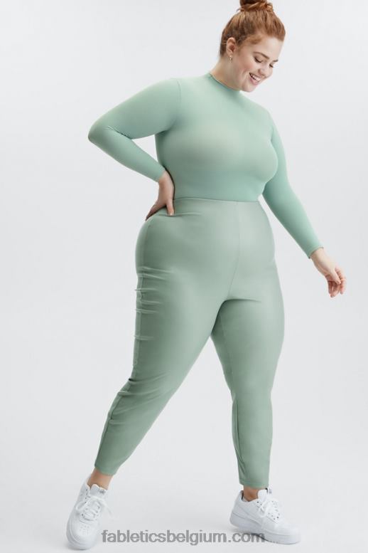 stoffige tuin vrouwen Vegan leren legging met hoge taille Fabletics LH20J1130