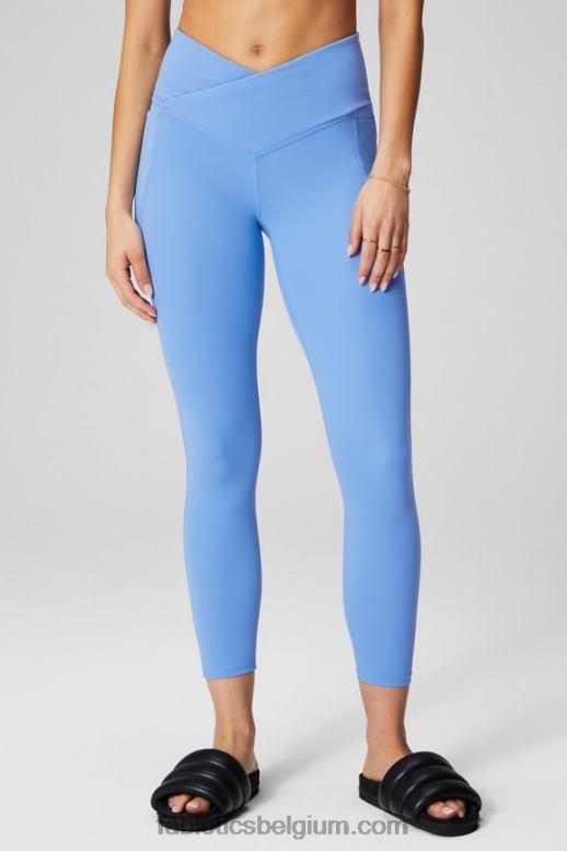 surf blauw vrouwen oasis pureluxe hw gekruiste 7/8 legging Fabletics LH20J947