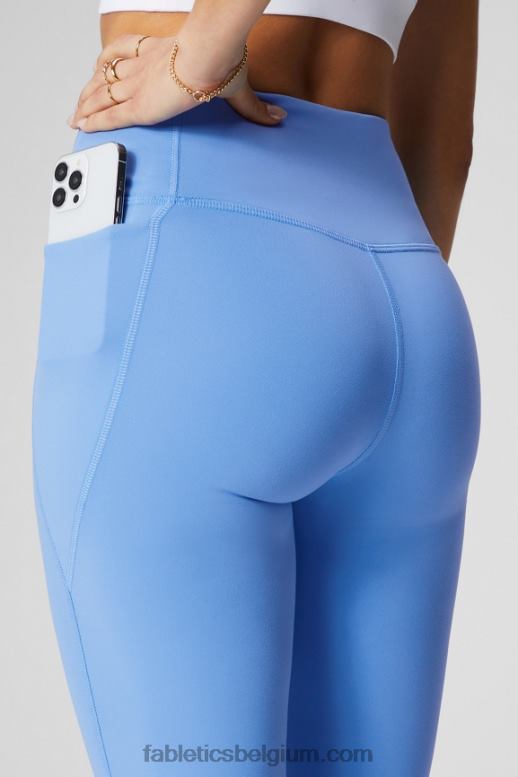 surf blauw vrouwen oasis pureluxe hw gekruiste 7/8 legging Fabletics LH20J947