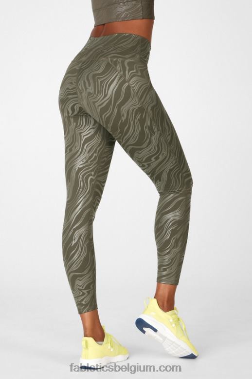 swelter / maagdenpalm punch vrouwen define powerhold hoog getailleerde 7/8 legging 38 Fabletics LH20J733