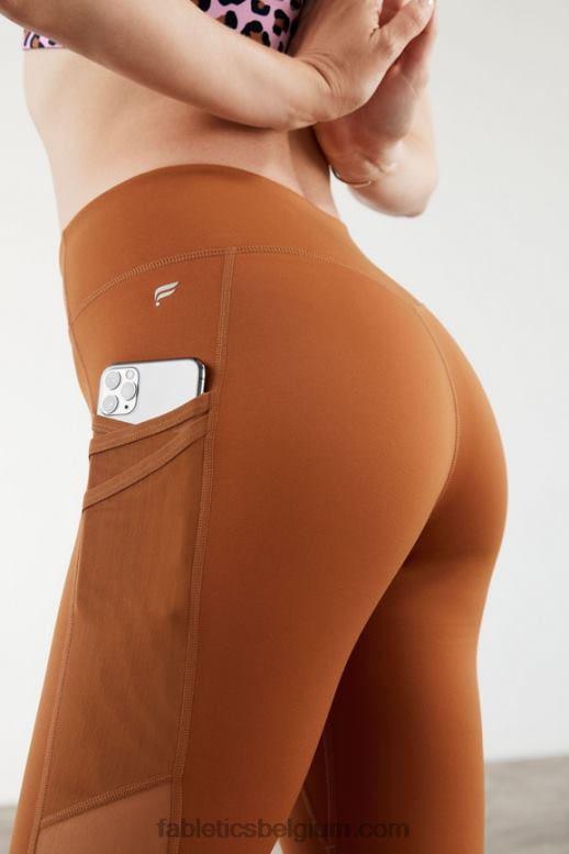 teak vrouwen trinity motion365 halfhoge 7/8 legging Fabletics LH20J1041