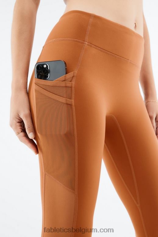 teak vrouwen trinity motion365 halfhoge 7/8 legging Fabletics LH20J1041