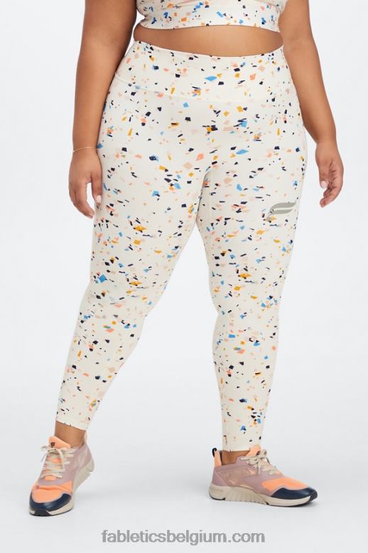 terrazzo/reflecterend logo vrouwen ren overal motion365 hw 7/8 legging Fabletics LH20J1101
