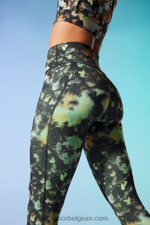 tin gemarmerd zebra/reflecterend zilver vrouwen define powerhold hoog getailleerde 7/8 legging 30 Fabletics LH20J693