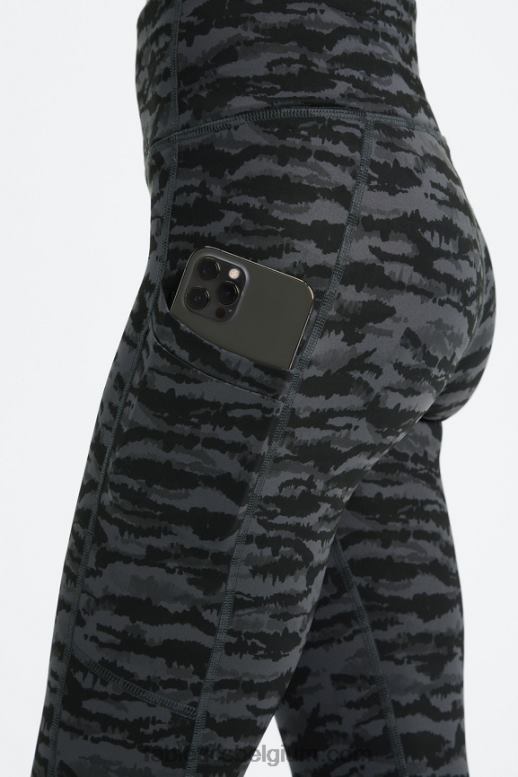 tinnen tijgerin vrouwen therma-flex legging met hoge taille en zakken Fabletics LH20J1037