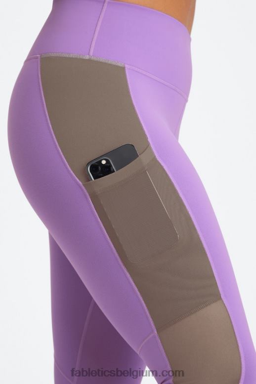 ultraviolet/wilgenschors vrouwen powerhold legging met hoge taille voor onderweg 40 Fabletics LH20J746