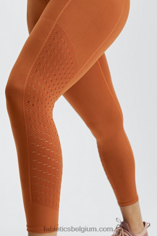 verbrande baksteen vrouwen sync naadloze 7/8 legging met hoge taille Fabletics LH20J1007