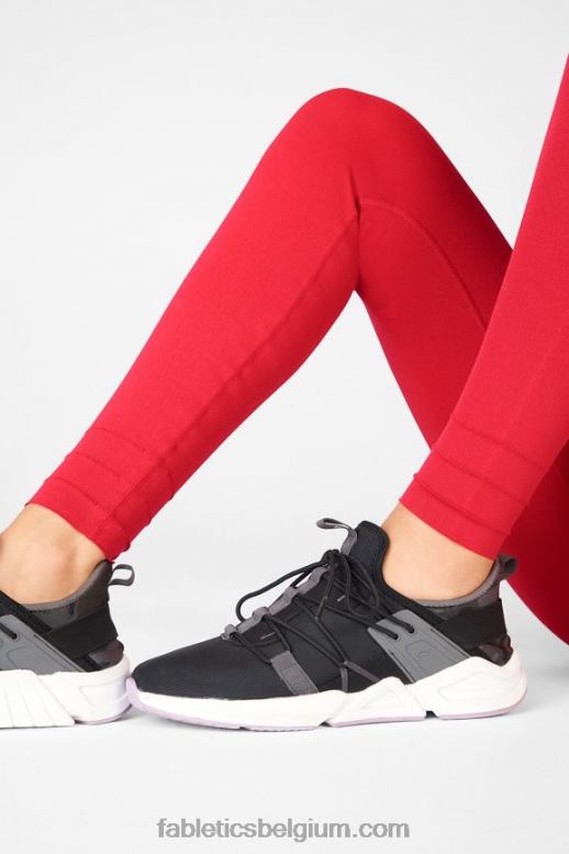 vermiljoen vrouwen sculptknit hoog getailleerde legging op maat Fabletics LH20J1218