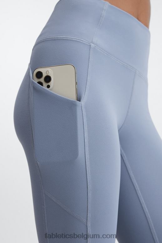 vervaagde denim vrouwen oasis pureluxe twist 7/8 legging met hoge taille Fabletics LH20J1140