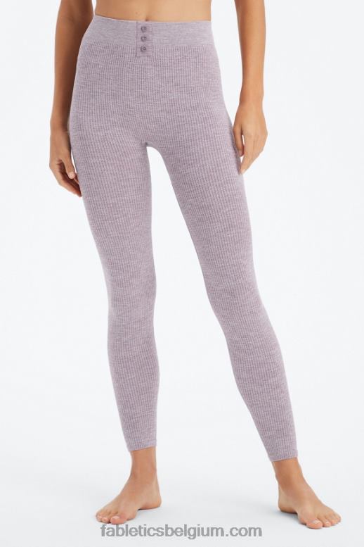 vervaagde pruimenheide vrouwen kabel gebreide 7/8 legging Fabletics LH20J1031