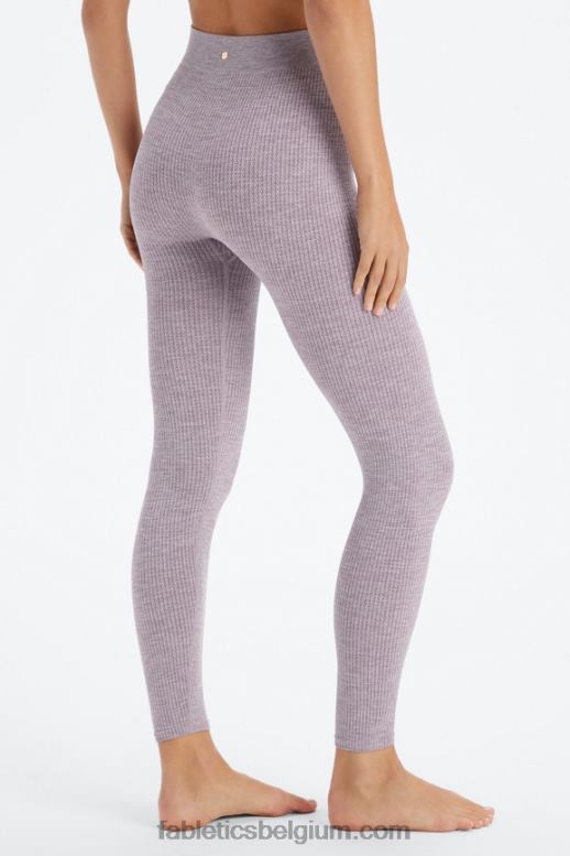 vervaagde pruimenheide vrouwen kabel gebreide 7/8 legging Fabletics LH20J1031