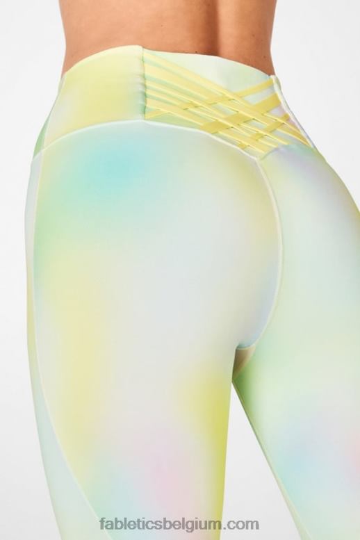 vervagen / citroencrème vrouwen boost powerhold hoog getailleerde 7/8 legging 60 Fabletics LH20J850