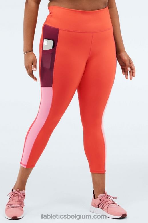 vreugdevuur/zonsondergang/kersenuitbarsting vrouwen powerhold ultra hw 7/8 legging voor onderweg Fabletics LH20J1291