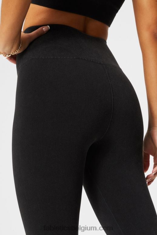 wijnoogst zwart vrouwen wolk naadloze high-waisted legging Fabletics LH20J832