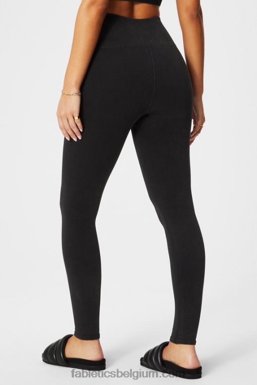 wijnoogst zwart vrouwen wolk naadloze high-waisted legging Fabletics LH20J832