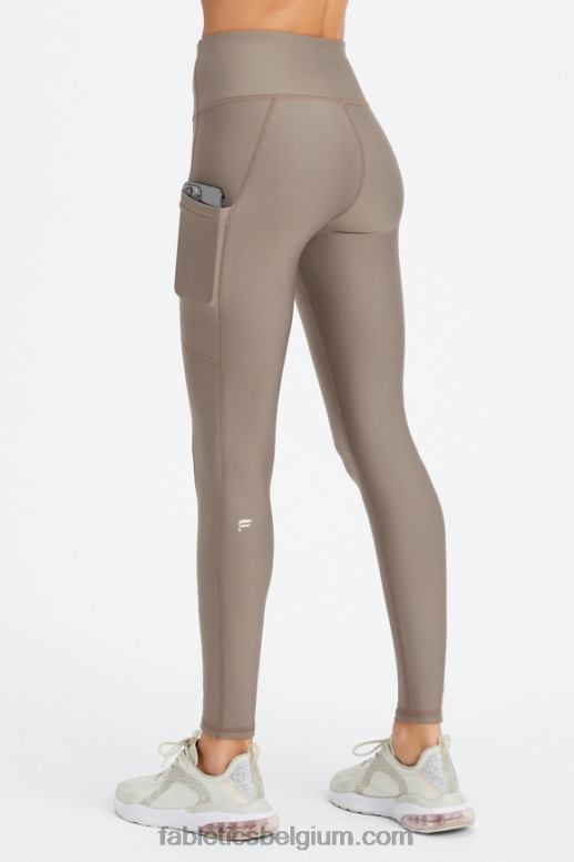 wilgenschors vrouwen therma-flex legging met hoge taille en zakken Fabletics LH20J1034