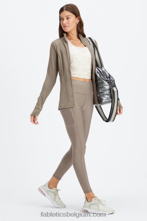 wilgenschors vrouwen therma-flex legging met hoge taille en zakken Fabletics LH20J1034