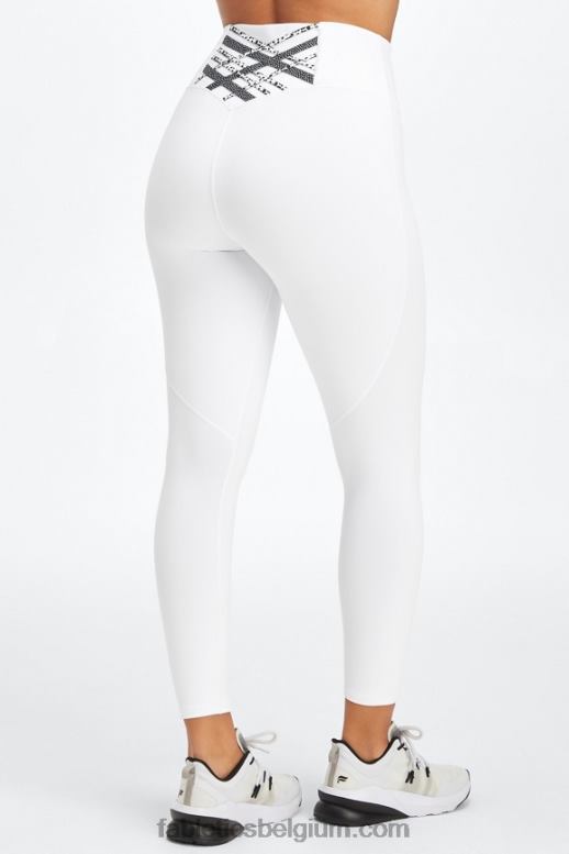 wit/microstip/gevlekt vrouwen boost powerhold hoog getailleerde 7/8 legging 59 Fabletics LH20J848