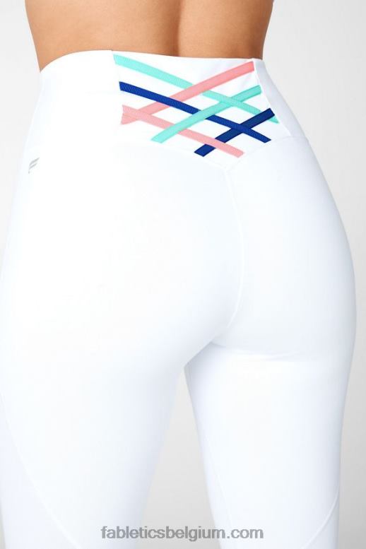 wit/multi vrouwen boost powerhold hoog getailleerde 7/8 legging 63 Fabletics LH20J864