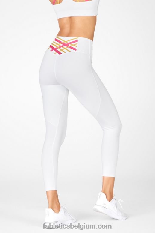 wit/pluche roze multi vrouwen boost powerhold hoog getailleerde 7/8 legging 62 Fabletics LH20J863