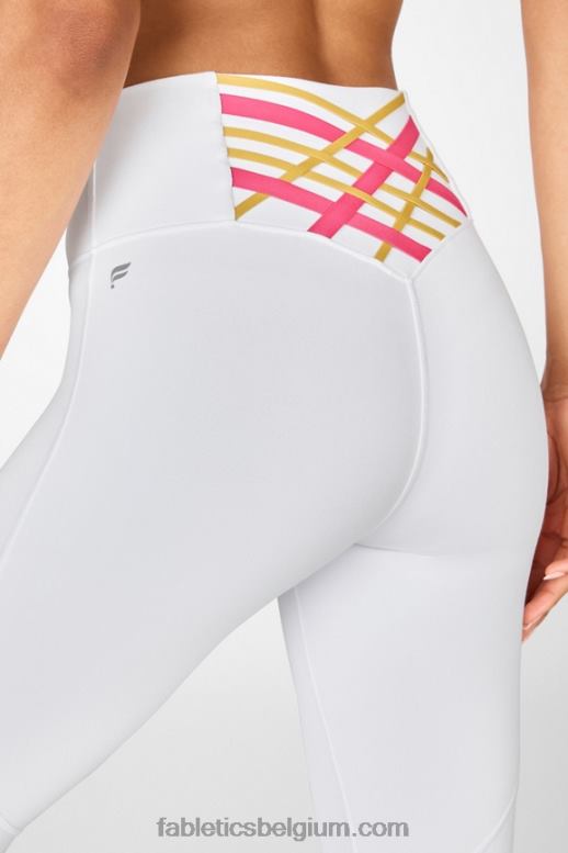 wit/pluche roze multi vrouwen boost powerhold hoog getailleerde 7/8 legging 62 Fabletics LH20J863