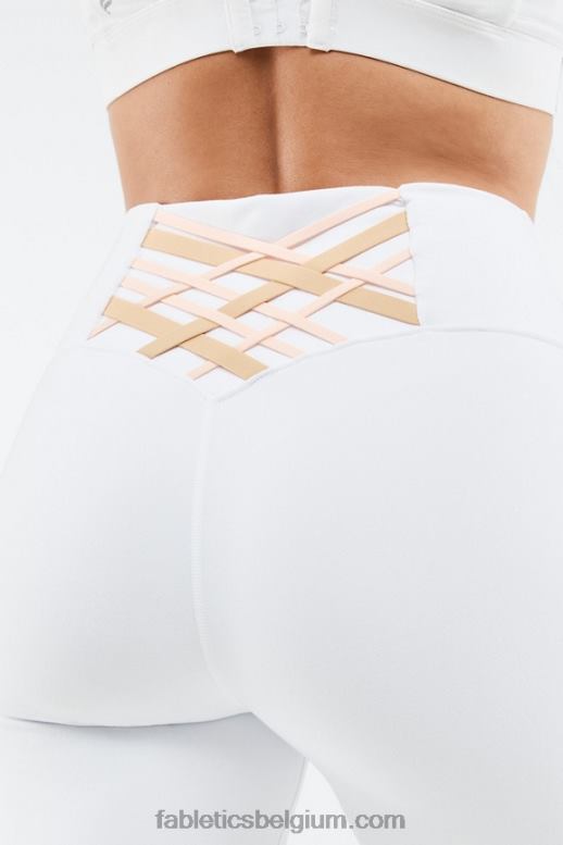 wit/shorewood/roze wolk vrouwen boost powerhold hoog getailleerde 7/8 legging 62 Fabletics LH20J859