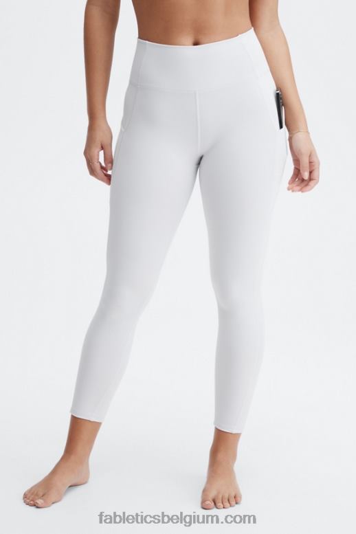 zacht grijs vrouwen oasis pureluxe 7/8 legging met hoge taille 54 Fabletics LH20J816