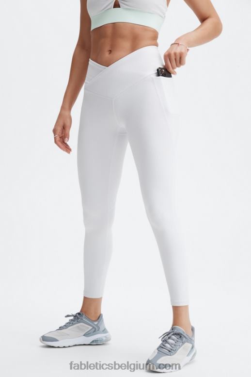 zacht grijs vrouwen oasis pureluxe hw gekruiste 7/8 legging Fabletics LH20J933