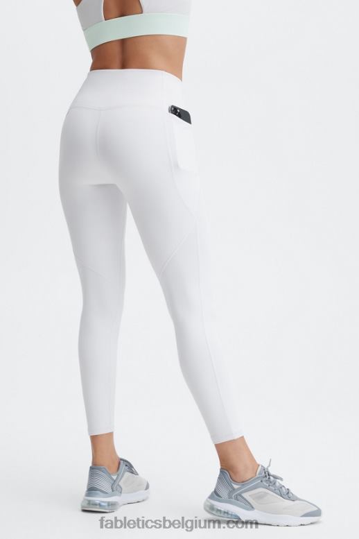 zacht grijs vrouwen oasis pureluxe hw gekruiste 7/8 legging Fabletics LH20J933
