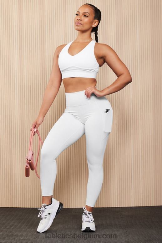 zacht grijs vrouwen oasis pureluxe legging met hoge taille 69 Fabletics LH20J908