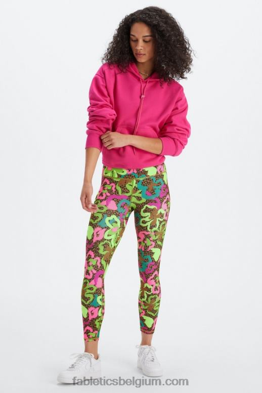 zachtgrijze heide/atletiekclub vrouwen define powerhold hoog getailleerde 7/8 legging 24 Fabletics LH20J666