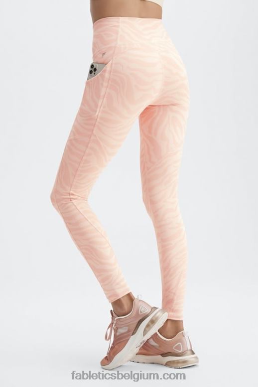 zand zebra slag vrouwen oasis pureluxe legging met hoge taille 70 Fabletics LH20J912