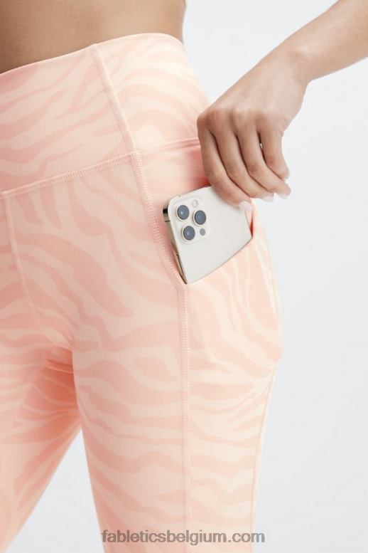 zand zebra slag vrouwen oasis pureluxe legging met hoge taille 70 Fabletics LH20J912