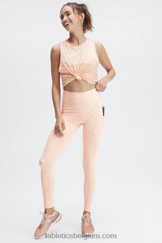 zand zebra slag vrouwen oasis pureluxe legging met hoge taille 70 Fabletics LH20J912