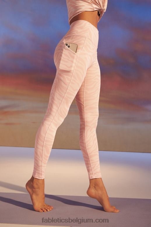 zand zebra slag vrouwen oasis pureluxe legging met hoge taille 70 Fabletics LH20J912