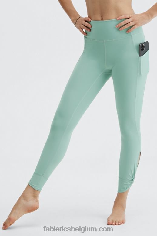 zeeschuim vrouwen oasis pureluxe twist 7/8 legging met hoge taille Fabletics LH20J1141