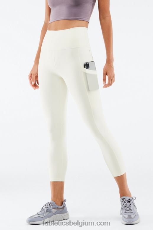 zijde vrouwen powerhold capri 45 met hoge taille voor onderweg Fabletics LH20J772