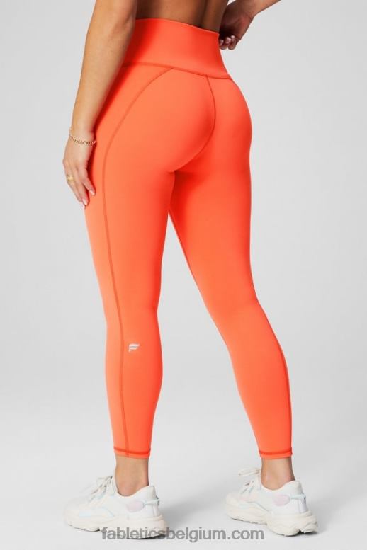 zilverreiger / kromgetrokken vrouwen define powerhold hoog getailleerde 7/8 legging 22 Fabletics LH20J654